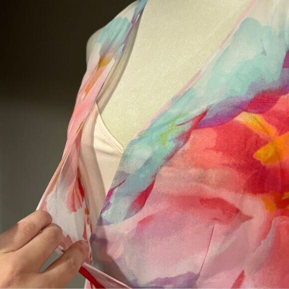 Calvin Klein floral sleeveless midi dress size 6 - Picture 4 of 16